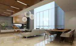 Stone and wood in the living room