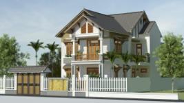 2-storey house model with 120m2 roof