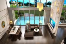 Unique break in the living room upstream